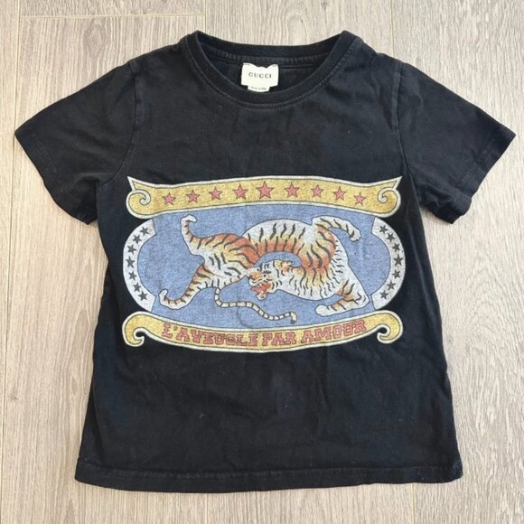 Gucci Pre-owned Boys (6) L'aveugle Par Amour T-shirt - Picture 1 of 3